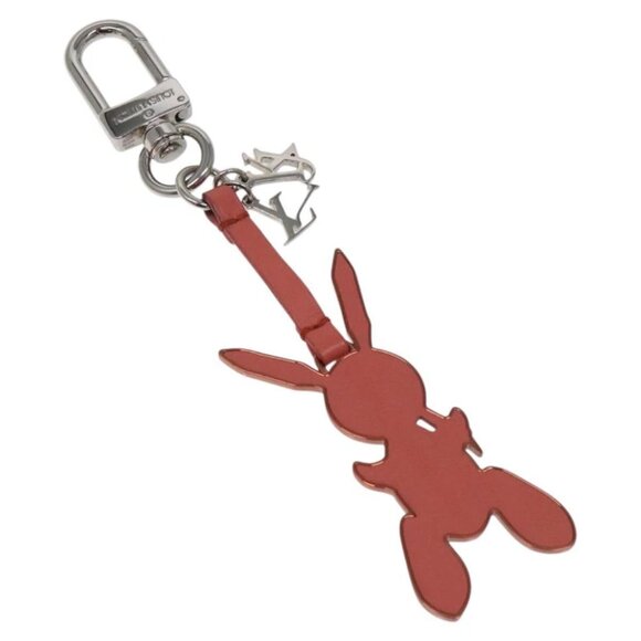 LOUIS VUITTON Rabbit Jeff Key Ring metal Pink M62734 LV Auth bs24153 - Picture 1 of 9